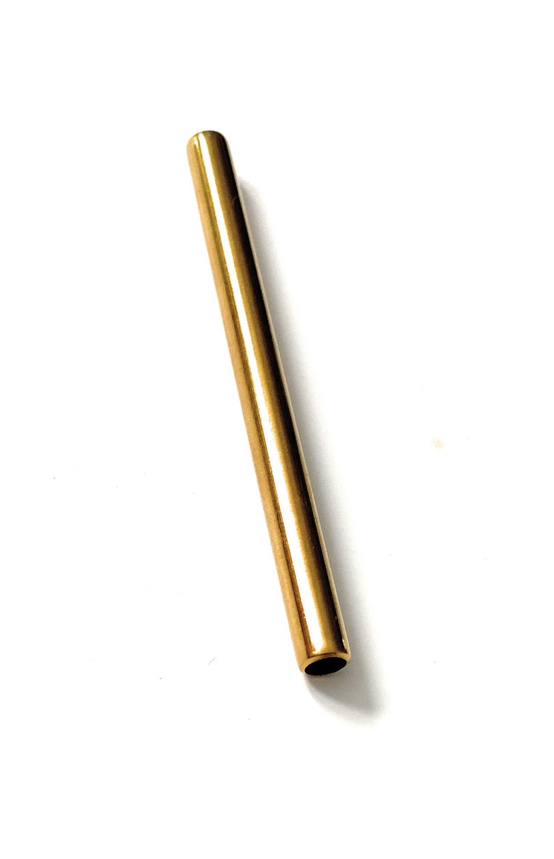 Golden pull tube made of aluminum - for your snuff tube - snuff - three lengths 60/70/90mm - stable, light, elegant, noble gold