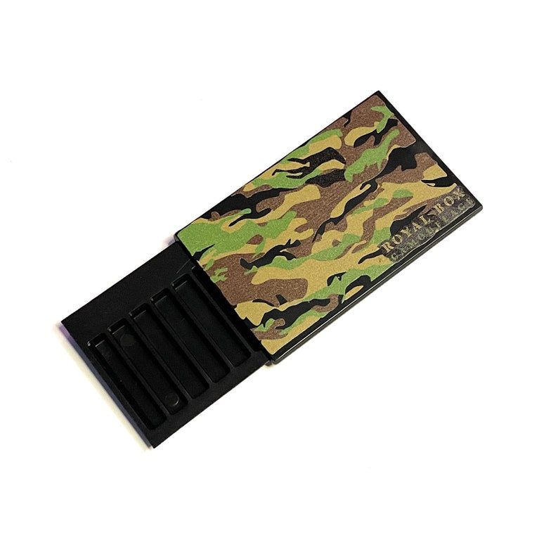Royal box incl. integrated tube plus free doser for snuff tobacco Sniff Snuff dispenser for on the go in camouflage army
