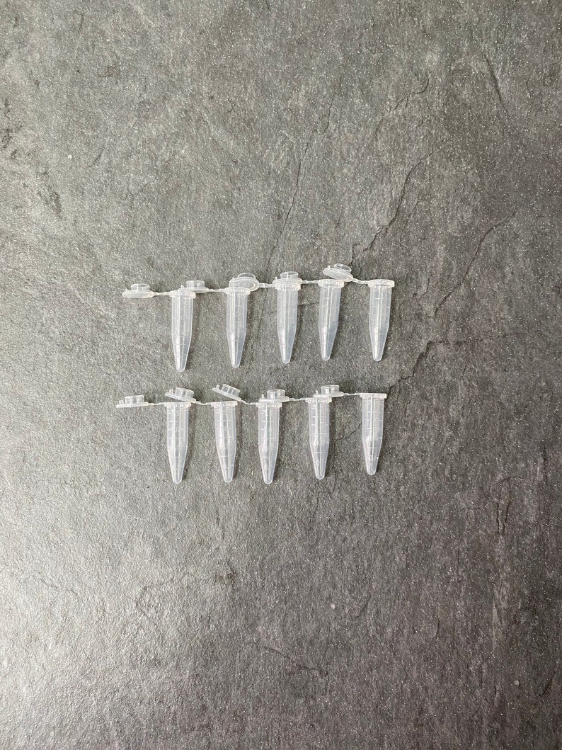 Jeu de capsules (10 pièces) avec indication de quantité Sniff Snuff stockage transport capsule en tissu plastique refermable microtubes 1,5 ml