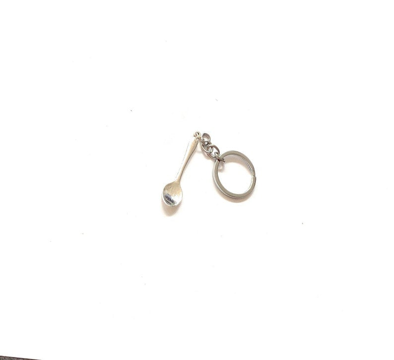 Mini cuillère pendentif porte-clés à breloques distributeur renifleur renifler renifler poudre cuillère argent cuillère renifler renifler
