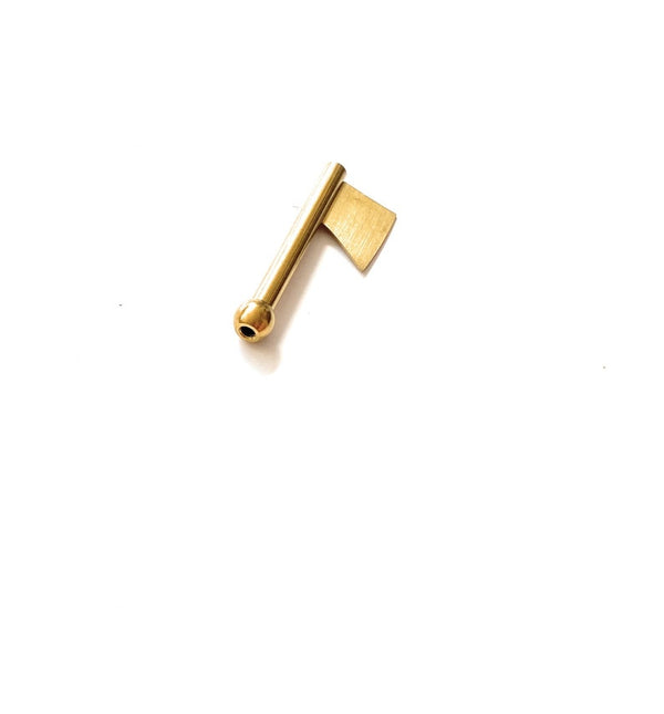 Colored Metal Snuff Bat Snorter Nasal Tube Bullet Sniffer Snuffer & Klingenrand Rasierklinge Beil Hatchet (Gold)