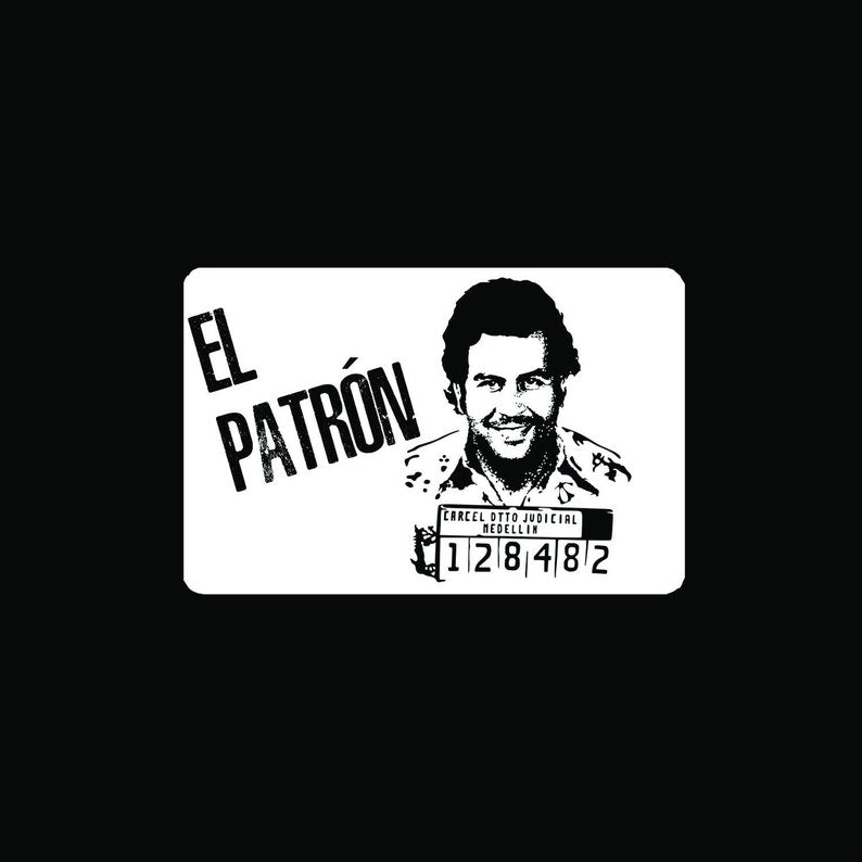 Karte "El Patron1" im EC-Karten/Personalausweis Format für Schnupftabak-Snuff -Dosierer -Hack Karte-Zieh und Hack Escobar