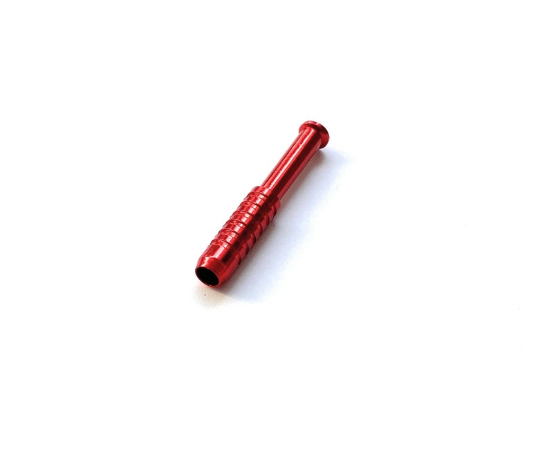 Paille métallique colorée 55mm, Tube de dessin de paille, reniflard de chauve-souris, Tube Nasal, renifleur de balles, rouge