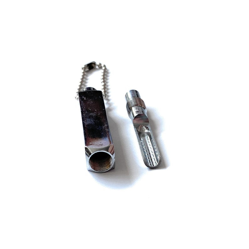 Pendentif avec cuillère à priser | Doseur portionneur en aluminium | Donateur| Sniff Snuff Porte-clés discret et élégant en argent