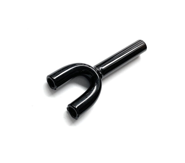 Doppel - Röhrchen aus Glas in Schwarz– für deinen Schnupftabak- Zieh - Röhrchen - Snuff - Snorter Dispenser – Black ca. 65mm