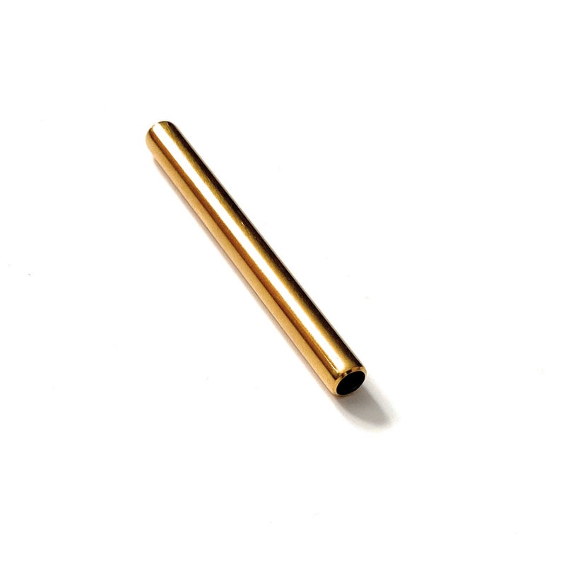 Tube de traction doré en aluminium - pour votre tube à priser - tabac à priser - stable, léger, élégant, or noble - trois longueurs 60/70/90mm