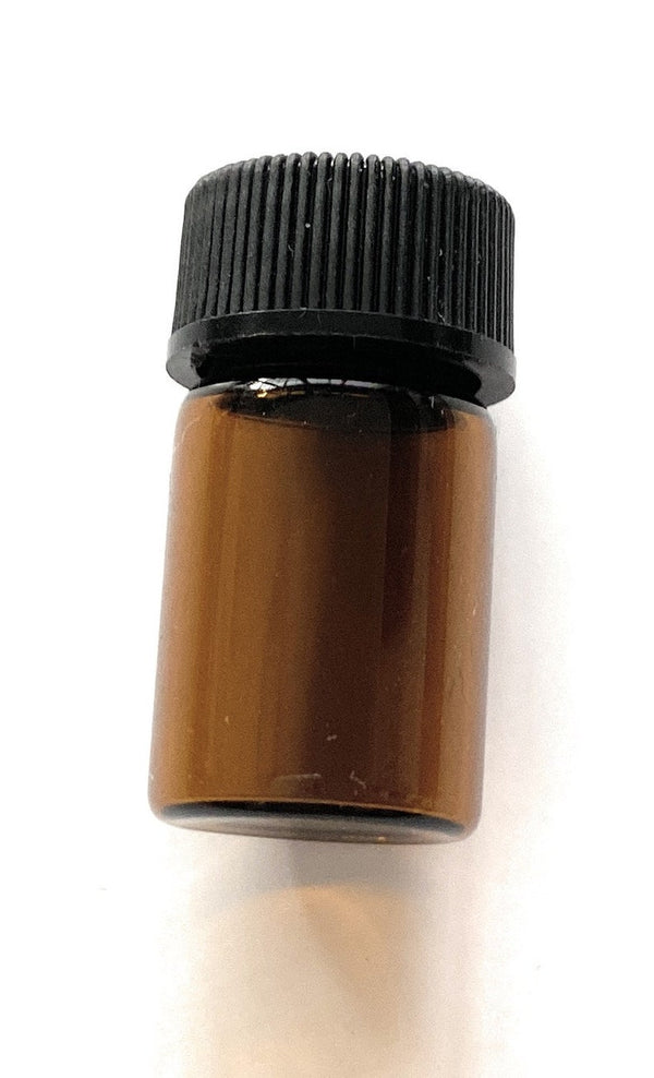 Small bottle in brown with a black screw cap| Snuff set | glass doser | Portioner | Donor | Sniff Snuff to go