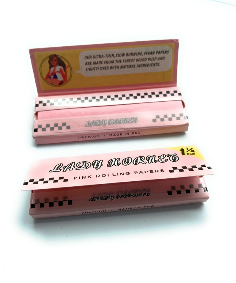 2 x Paper "Pink" Smoking Stoner Cash Smoking-Papers Zigarettenpapier Rolling Papers Papier Tip Pink Rosa Lady Papers