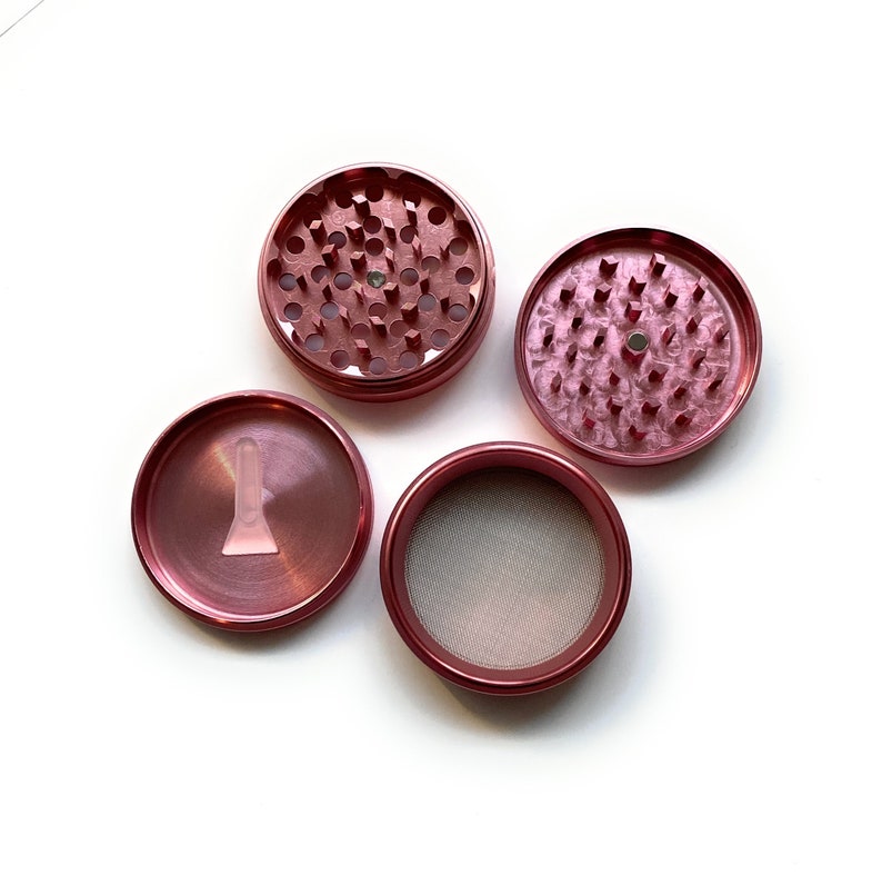 XXL Grinder Rosé Pink (63mm) 4 Schichten Aluminium mit Magnet Smoking Mühle Rosa