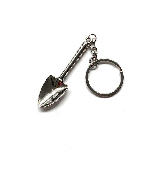 Spoon pendant in spade/shovel shape charm keychain spoon silver