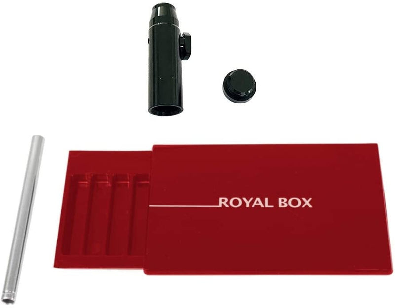 Royal Box mit Röhrchen inkl. kostenlosem Dosierer für Schnupftabak Snuff Rot