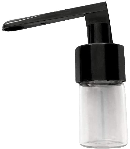 Dosierer mit Löffel & Trichter Set Portionierer Sniff Snuff Bottle Sniffer Spender Schnupf Dispenser Glas und Plastik Größe inkl. Trichter