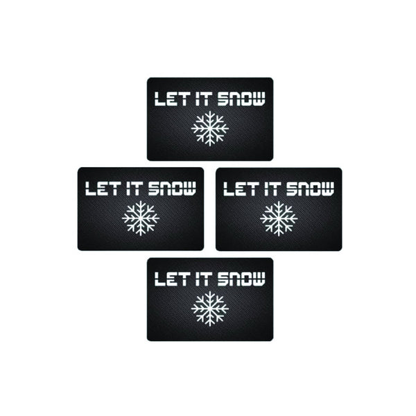 4x Let it snow Karte im Carbon Look im EC-Karten/Personalausweis Format für ihren Schnupftabak - Snuff - Dosierer etc.