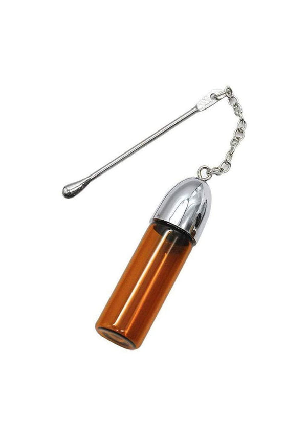 1 x Dosierer Portionierer Snuff sniff Bottle Spender Dispenser mit Löffel mit Trichter (57mm / braun)
