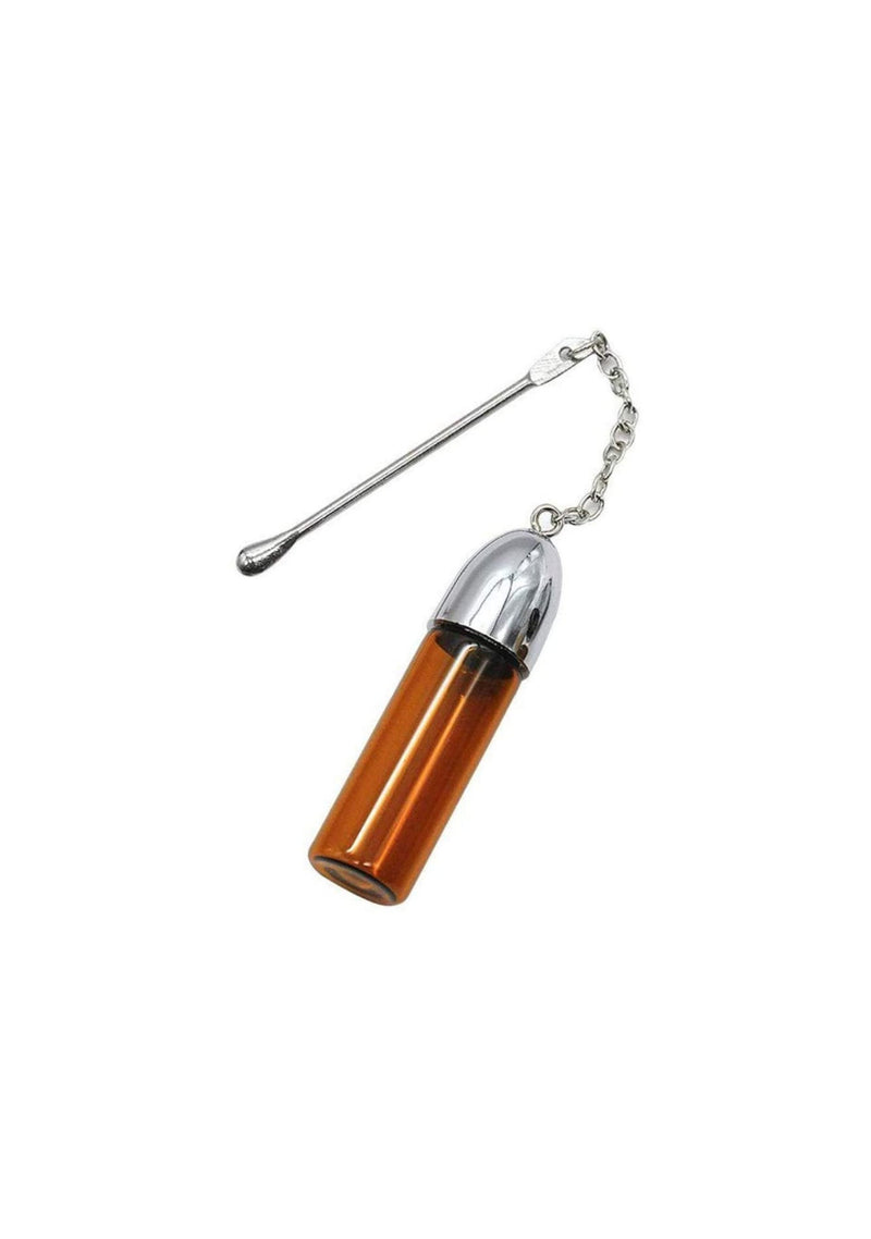 1 x Dosierer Portionierer Snuff sniff Bottle Spender Dispenser mit Löffel mit Trichter (57mm / braun)