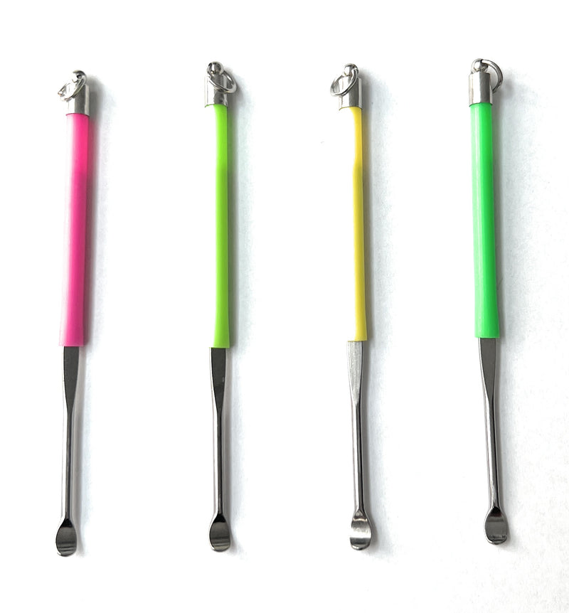 Mini spoons (90mm) with pendants in neon colors, pink, green, yellow in a set or individually