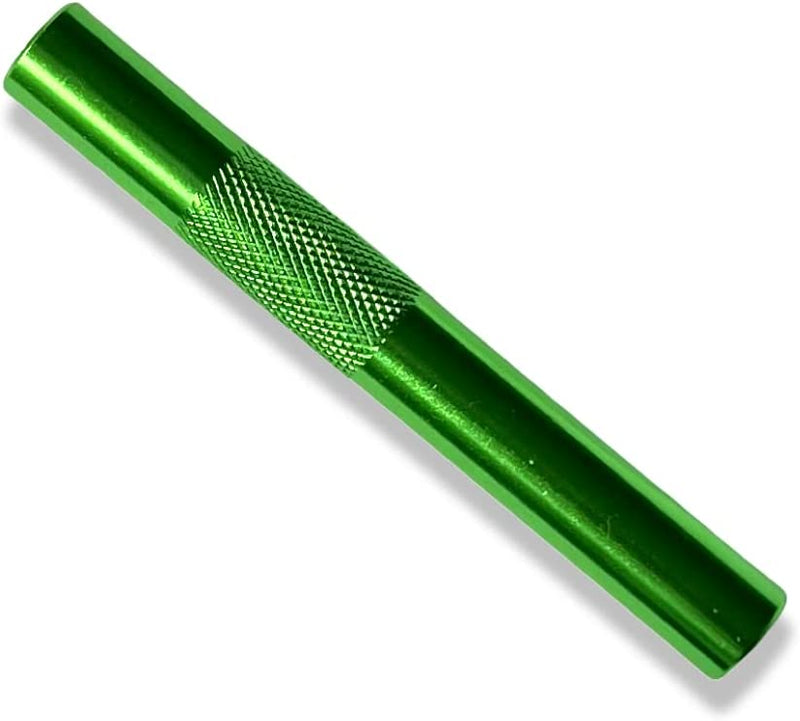 1 x Röhrchen aus Aluminum– für deinen Schnupftabak- Zieh - Röhrchen - Länge 70mm x 9mm Rot/Blau/Grün